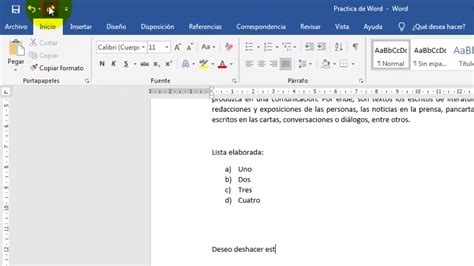 C Mo Deshacer Y Rehacer El Texto En Word Youtube