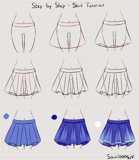 How To Draw A Skirt Step By Step