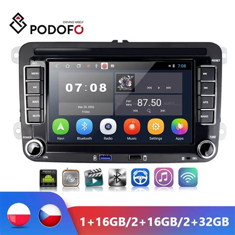 Podofo Din Vw Android Car Radio Multimedia Player Gps Navigation