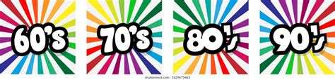 Sixties Seventies Eighties Nineties Stock Vector Royalty Free