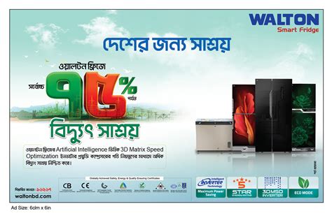 75% Energy Saving Fridge press Ad on Behance