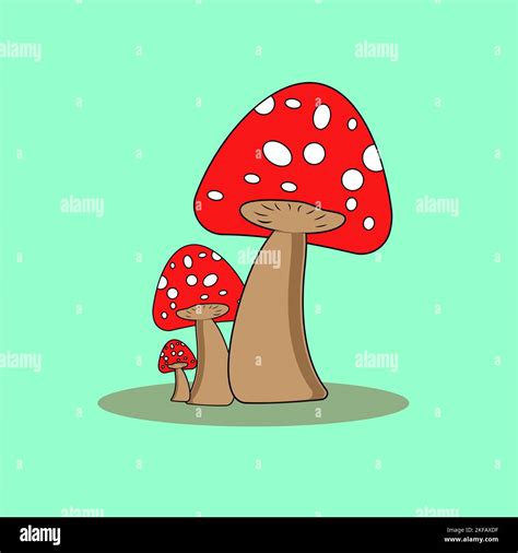 Mushroom Icon Amanita Muscaria Fly Agaric Sign Collection Magic