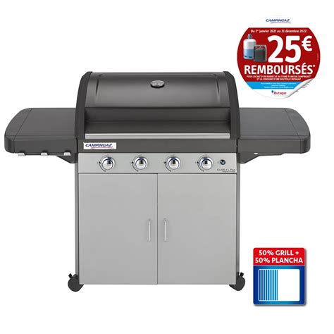 BARBECUE A GAZ CLASS 4 L Plus Grille Plancha Fonte 3500 Campingaz Shop