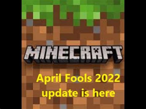 Minecraft April Fools 2022 Update YouTube