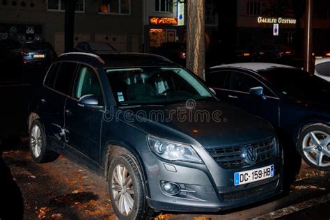 Vw Volkswagen Tiguan Car Covered With Snow At Night Editorial Stock