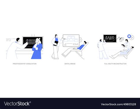 Reconstructive Dentistry Abstract Concept Vector Image