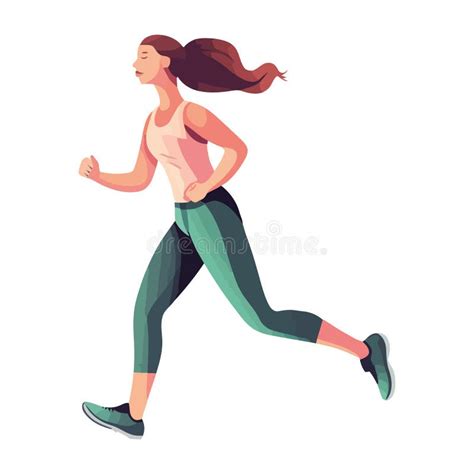 Atleta Femenina Corriendo Ilustraci N Del Vector Ilustraci N De