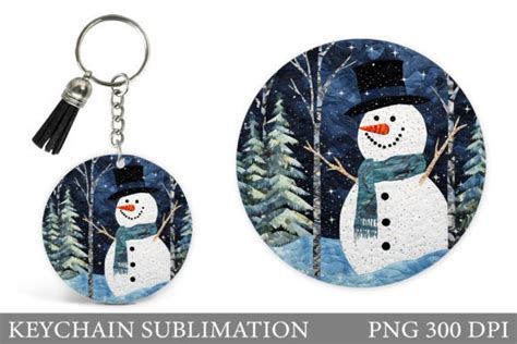 Cute Snowman Keychain Design Graphic By Shishkovaiv Creative Fabrica