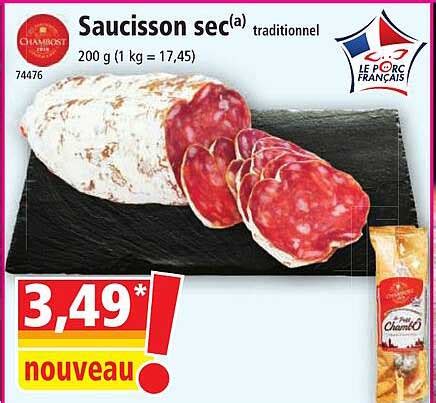 Promo Saucisson Sec Traditionnel Chez Norma Icatalogue Fr