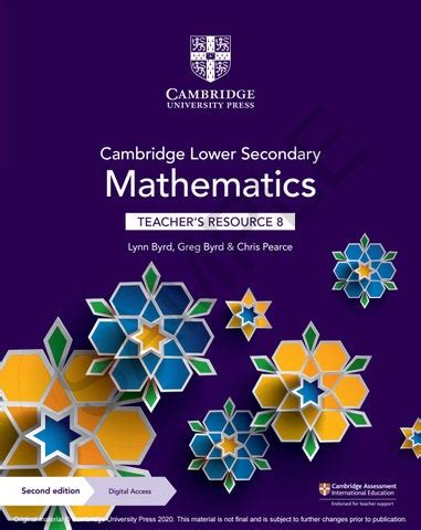 Lower Secondary Mathematics TEACHERS RESOURCE 8 Sample By Cambridge