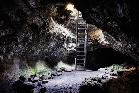 Explore underground caves at Lava Beds National Monument