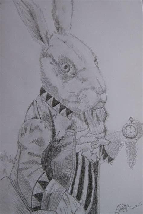 Pin By Chloe Smith On Drawing Art White Rabbit Alice In Wonderland