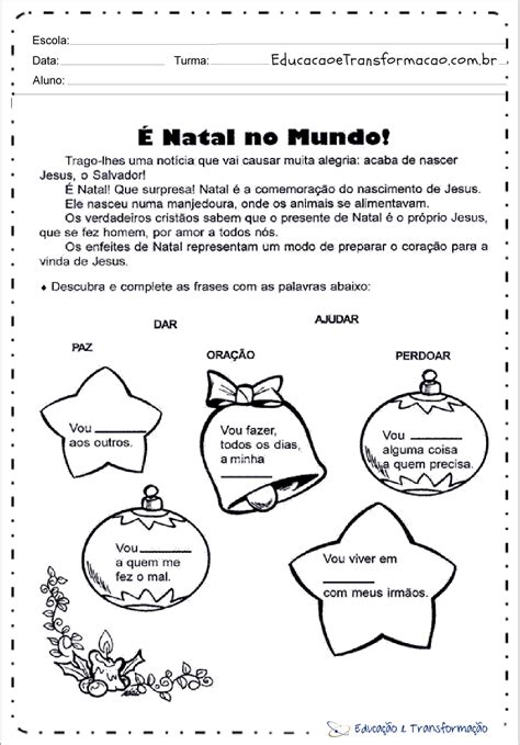 Atividades Natal Para Ensino Fundamental Para Imprimir E Baixar Pdf