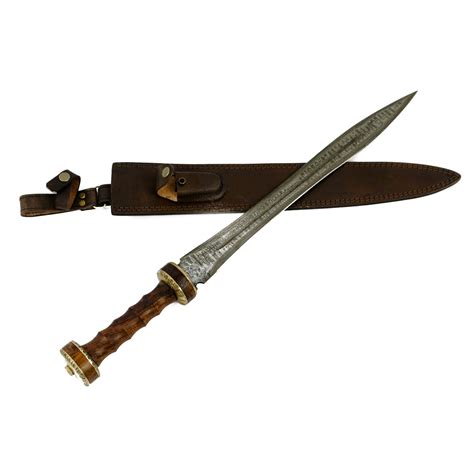 Hispaniensis Gladius Sword- High Carbon Damascus Steel - 24"- Gladiator ...