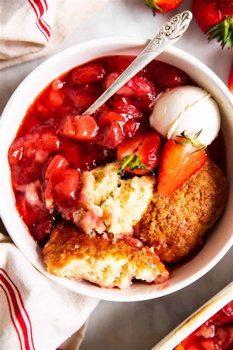 Strawberry Cobbler With Buttermilk Biscuits Savory Nothings