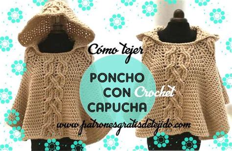 Poncho Con Capucha A Crochet Tutorial En Espa Ol