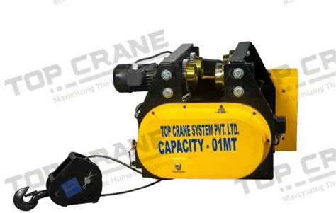 TOP CRANE 3 Phase Heavy Duty Wire Rope Hoist 1 Ton, For Industrial at ₹ 72000 in Rajkot