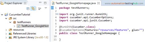 Create Cucumber Test Runner Class Automationtestinghub