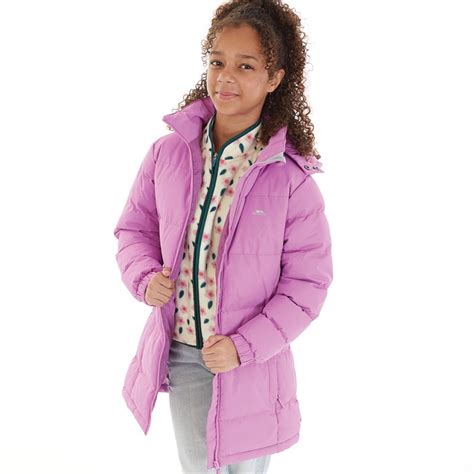 Buy Trespass Girls Tiffy Waterproof Padded Hooded Jacket Deep Pink