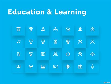 Education Learning Icons Set GFxtra