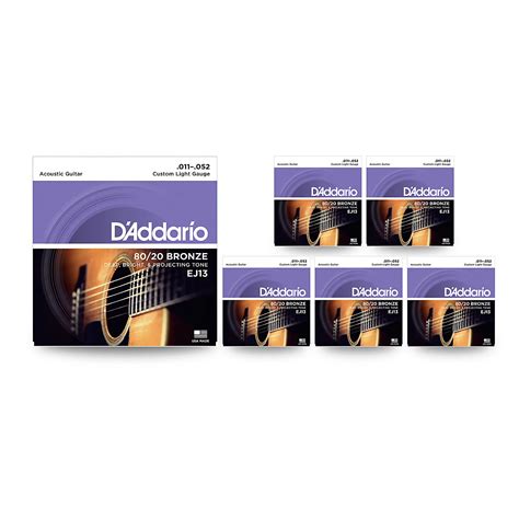 D Addario Ej Bronze Custom Light Acoustic Guitar Strings