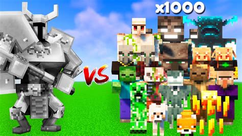 FERROUS WROUGHTNAUT Vs EVERY MINECRAFT MOB X1000 Minecraft Mob Battle