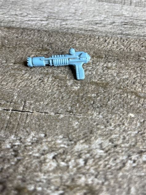 Vintage Gi Joe Cobra Commander Gun Laser Pistol Light Blue Hasbro