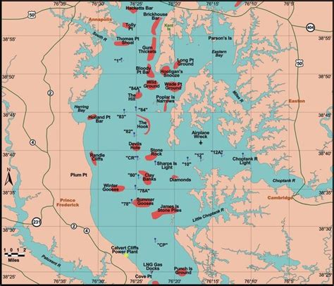 Chesapeake Bay Fishing Map - Living Room Design 2020