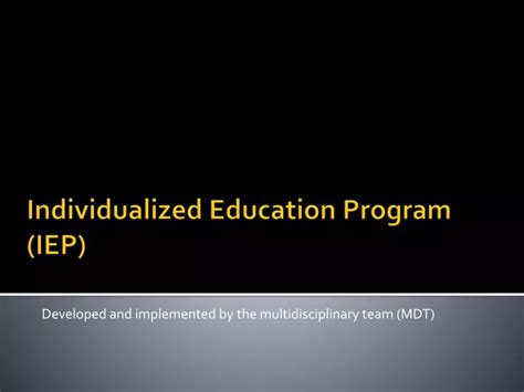 Ppt Individualized Education Program Iep Powerpoint Presentation