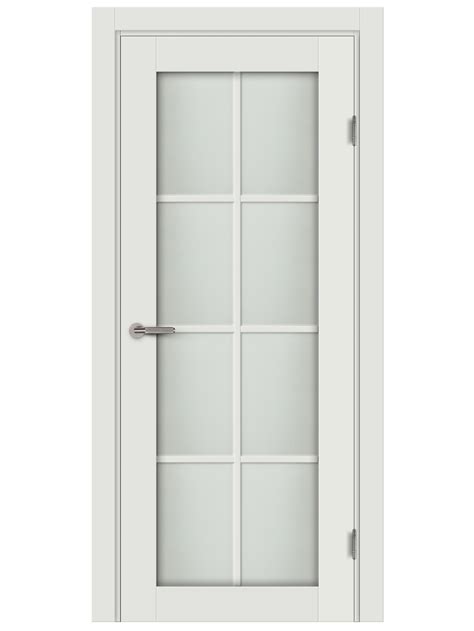 Дверь межкомнатная со стеклом Пьемонт 60x200 см Hardflex белый с замком ...