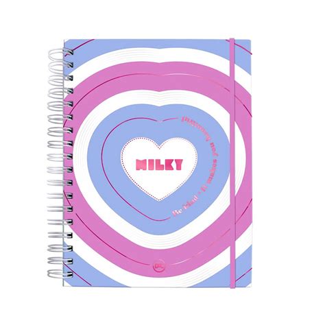 Caderno Universit Rio Milky Smart Mat Rias Folhas Reposicion Veis