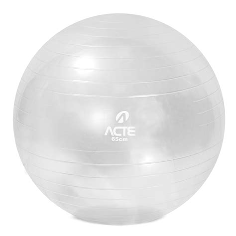 Bola Suíça para Pilates 65cm Cristal Bomba De Ar ACTE Você