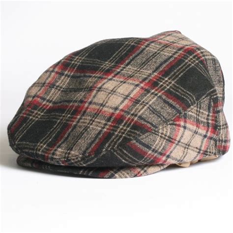 Brixton Hooligan Hat In Blackred Plaid