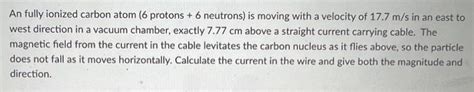 Solved An fully ionized carbon atom ( 6 protons +6 neutrons) | Chegg.com 