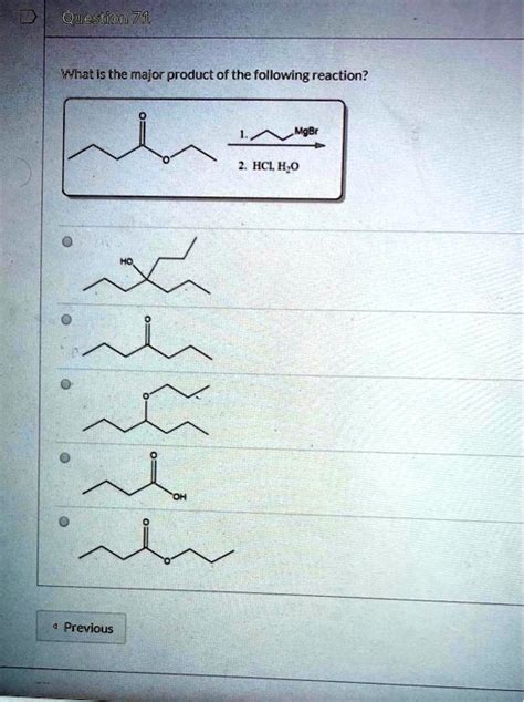 SOLVED Questioii WNhat Is The Major Product Of The Following