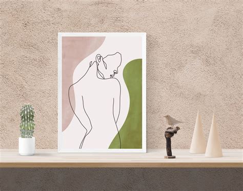 Abstract Body Line Art Print Woman Line Art Wall Decor Nude Etsy