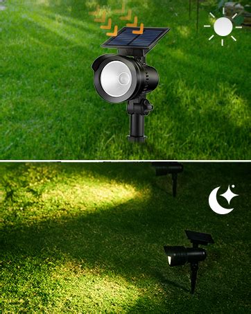 Brightown Solar Spot Lights Outdoor Waterproof Solar Garden Lights