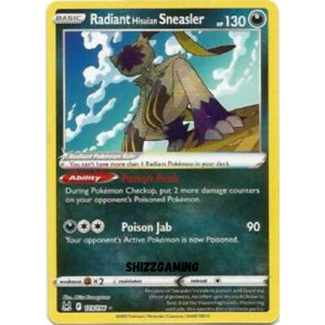 Radiant Hisuian Sneasler 123 196 Holo Rare Pokémon Lost Origin eBay