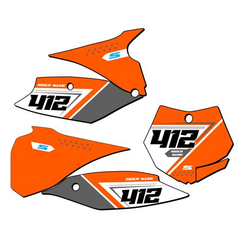 SX 85 SG65 Custom MX Number Plates Senge Graphics Kit Compatible With