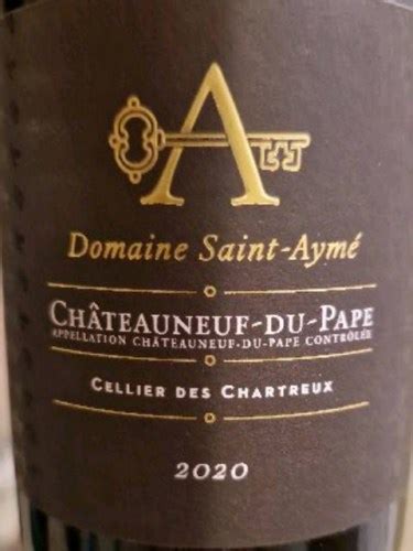 Cellier Des Chartreux Domaine Saint Aym Ch Teauneuf Du Pape Vivino Us