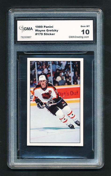 Panini Hockey Sticker Wayne Gretzky Gma Gem Mint Ebay