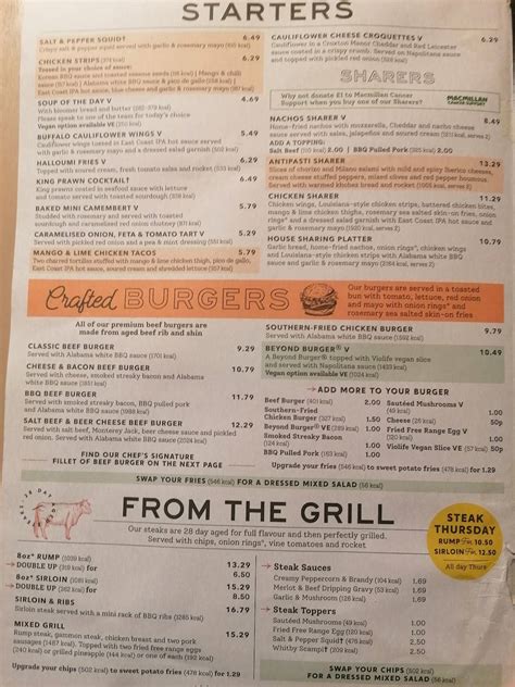 Menu At Three Ponds Pub And Bar Nottingham Kimberley Rd