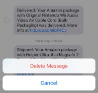how to delete individual texts on iphone