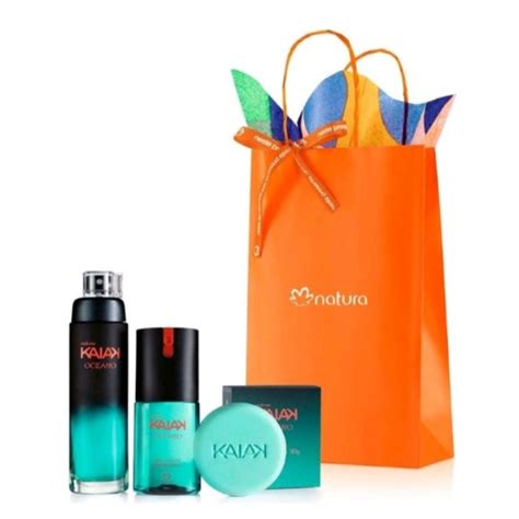 Kit Presente Desodorante Colônia Natura Kaiak Oceano Feminino 100ml