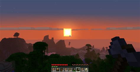 Minecraft Sunset By Doyoulikeyourmom34 On Deviantart