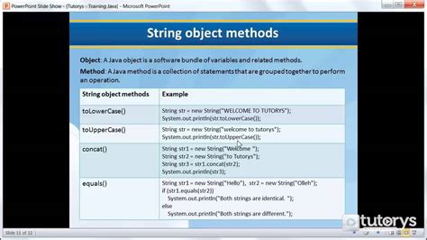 How To Use String Object Methods In Java Youtube