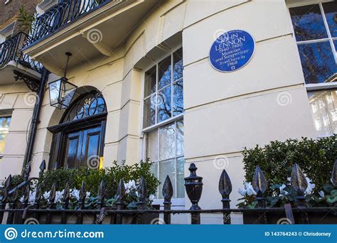 John Lennon Plaque In London Editorial Stock Photo Image Of European