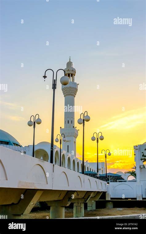 Al Rahma Mosque The Floating Mosque In Jeddah Saudi Arabia Stock