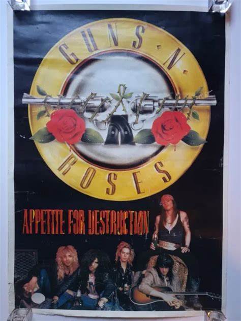 80s Guns N Roses Afd Poster Vintage Appetite For Destruction Axl Rose