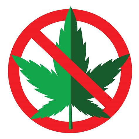 no marijuana leaf sign symbol vector design 14066279 Vector Art at Vecteezy